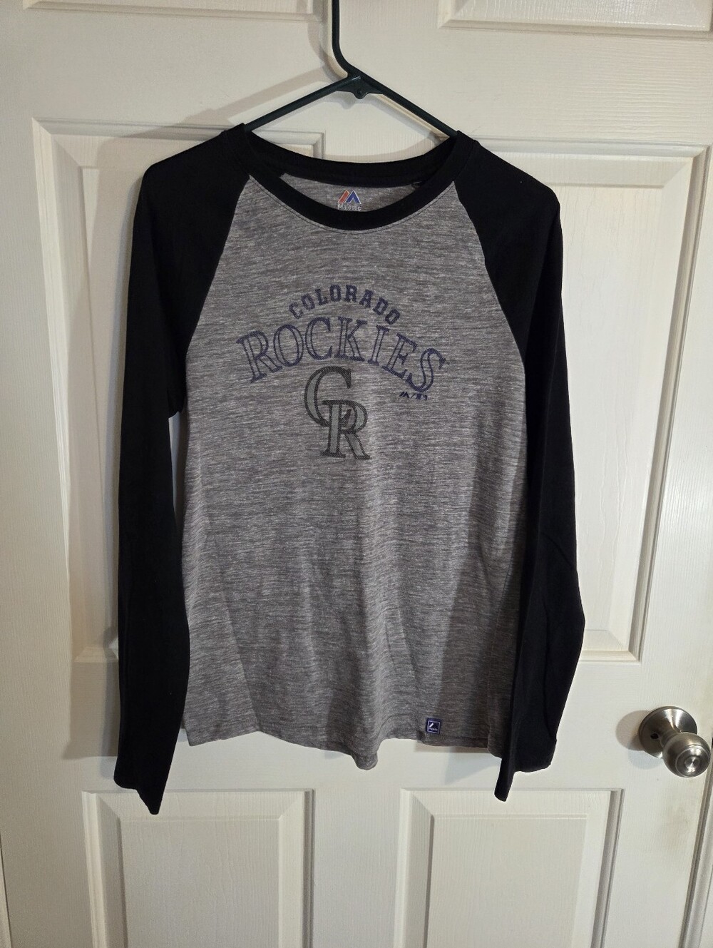 Majestic Colorado Rockies Gray Long Sleeve Tee L